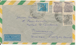 Brazil Air Mail Cover Sent To Switzerland 14-3-1947 - Poste Aérienne