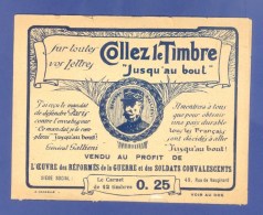 "JUSQU4AU BOUT" - CARNET AVEC PORTRAIT ILLUSTRE DU GENERAL GALIENI - CARNET De 12 TIMBRES - Vignettes Militaires