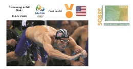 Spain 2016 - Olympic Games Rio 2016 - Gold Medal - Swimming 4x100 Male USA Cover - Altri & Non Classificati