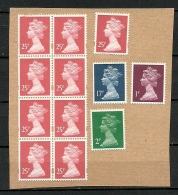 GREAT BRITAIN Mint Queen Elizabeth Stamp On Cover Out Cut - Nuevos