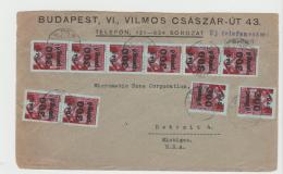 Ung251 /- UNGARN -   Michel Nr. 320, 10-er Frankatur Nach Detroit, USA 1946 - Lettres & Documents