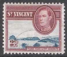 St Vincent. 1949-52 KGVI. New Currency. 2c Used. SG 165 - St.Vincent (...-1979)