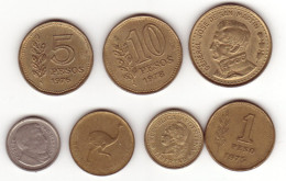 Argentina. Set Of 7 Coins 1954-1980 - Argentina