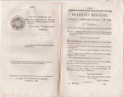 Bulletin Des Lois N° 196 - 1832  Embargo Sur Navires Hollandais, Pont De Damery Marne, - Décrets & Lois