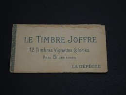 FRANCE - Carnet Complet Du Maréchal Joffre - Défauts - A Voir - L 1061 - Blocks Und Markenheftchen