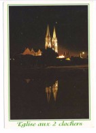 CPSM Machecoul Eglise De La Trinité  2 Clochers Vu De Nuit Pays De Retz - Machecoul
