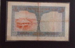 French Indochine Indochina Vietnam Viet Nam Laos Cambodia 1 Piastre VF Banknote 1954 - Pick # 94 / 02 Photos - Indochine