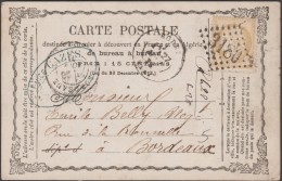 France 1873. Carte Précurseur, Oblitération GC 3180 De Rodez - Tarjetas Precursoras