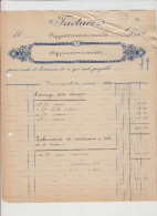 FARCIENNES - FACTURE LAVAGE DRAPS - 1935 - Straßenhandel Und Kleingewerbe