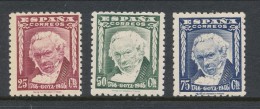 Spain 1946 Edifil # 1005 - 1007. Goya - Mixed **/* See Scans - 1931-50 Unused Stamps