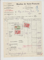 FARCIENNES - MOULIN DE SAINT FRANCOIS - FACTURE - LE 27/3/ 1935 - Straßenhandel Und Kleingewerbe