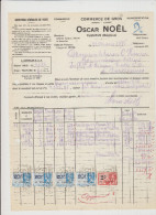 FLEURUS - OSCAR NOEL - FACTURE IMPORT/EXPORT - 31 MARS 1935 - Straßenhandel Und Kleingewerbe
