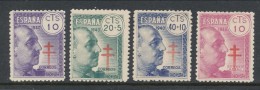 Spain 1940 Edifil # 936-939. Pro Tuberculosos, Mixed **/* See Scans - 1931-50 Unused Stamps