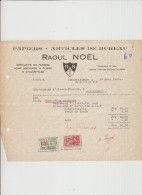 CHARLEROI - RAOUL NOEL - FACTURE REPARATION MACHINE - 1935 - Ambachten