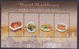 AC- TURKEY BLOCK STAMP -  OUR LOCAL DISHES EASTERN ANATOLIA REGION SOUVENIR SHEET MNH 08 AUGUST 2016 - Blocks & Sheetlets