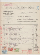 CHATELET - LES FILS DE JULES LEFEVRE - FACTURE - 31 MARS 1935 - Straßenhandel Und Kleingewerbe
