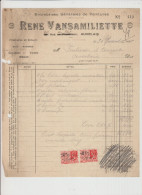 AUVELAIS - RENE VANSAMILIETTE - PEINTURES FACTURATION - 1935 - Straßenhandel Und Kleingewerbe