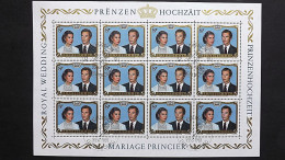 Luxemburg 1036 KB/sheet **/mnh, Hochzeit Von Erbgroßherzog Henri Und Erbgroßherzogin Maria Teresa - Blocs & Feuillets