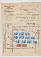 TAMINES - ALEXIS / WIEMER - LAINES. POILS/CRINS FACTURATION - 9/12/1935 - Petits Métiers