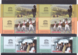 #126   UNESCO, CULTURAL SONGS, TRADITIONAL PORTS, UNUSED STAMPS, MNH**, 2014, ROMANIA. - Ongebruikt