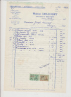SOMZEE- MAISON DELCOURT - FACTURE SERRURE/FER/QUINCAILLERIE - 1956 - Straßenhandel Und Kleingewerbe