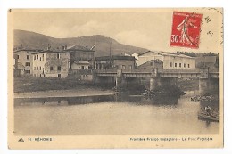 BEHOBIE  (cpa 64)  Frontière Franco-Espagnole - Le Pont Frontière -  - L 1 - Béhobie