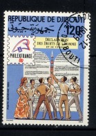 DJIBOUTI 1989, PHILEXFRANCE, Déclaration Droits De L'Homme, 1 Valeur, Oblitéré / Used. R059 - Révolution Française