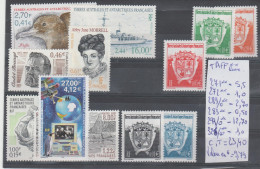 TIMBRES DU TAFF ** LUXE NR *271/2-289/0-283-299/0-326/0**  COTE 23.40€    VALEURS EN EUROS 9.79 - Neufs