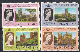 St. Vincent 1978 25 Years Coronation Jubilee, Mi 499-502  MNH(**) - St.Vincent (...-1979)