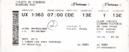 Spain , Madrid - Milan  , Avion Ticket ,  2016 , Used - Europa