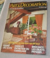 Art Et Décoration N°222, Août-septembre 1980. Les Objets Paysans. - Haus & Dekor