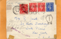 UK 1952 Cover Mailed To USA Postage Due - Other & Unclassified