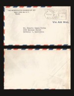 B)1960 USA,  METROPOLITAN MUSEUM OF ART, BLACK SEAL CANC, U.S POSTAGE, CIRCULATED COVER FROM  NUEVA YORK TO BERKELEY CAL - 2b. 1941-1960 Nuevos