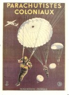 CPA-1998-AFFICHE -1955-PARACHUTISTES COLONIAUX-INFANTERIE MARINE-Illust Paul  LENGELLE-TBE - Parachutisme