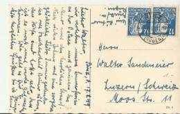 AK DE1948 RUGEN Nach Schweiz Porto 24 Pf - Postal  Stationery