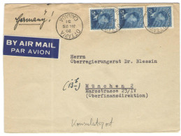 CANADA - 1951 - 2 X 5c - Air Mail - GeneralKonsulat Der Bundesrepublik Deutschland - Viaggiata Da Ottawa Per München,... - Cartas & Documentos
