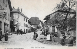 GIMEL → Haut Du Village, Dorfbrunnen Mit Waschenden Frauen Und Diskutierenden Männern 1910 - Gimel