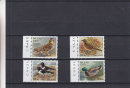 Islande - Yvert 621 / 24 ** - MNH - Oiseaux - Hiboux - Canards - Valeur 14 Euros - Unused Stamps