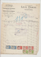TRAZEGNIES - LEON DUBOIS SCIERIES - FACTURE - 1946 - Straßenhandel Und Kleingewerbe