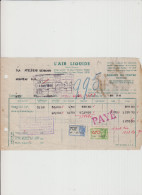 BRUXELLES - L'AIR LIQUIDE - FACTURE - 1946 - Petits Métiers
