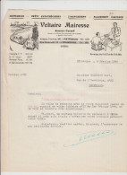 PATURAGES - VOLTAIRE MAIRESSE - ASSUREUR - FACTURE - 1955 - Straßenhandel Und Kleingewerbe