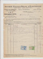 CHARLEROI - SOCIETE FRANCO / BELGE ELECTRICITE - FACTURE 2 - 1943 - Straßenhandel Und Kleingewerbe