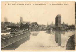 Merville- Avant La Guerre-le Canal Et L'eglise-cpa - Merville