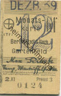 Berlin - Monatskarte - Berlin Stadt- Und Ringbahn Gartenfeld - 2. Klasse Preisstufe 3 1939 - Europe