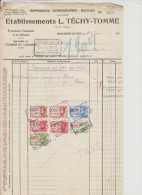 MARCHIENNE AU PONT - L.TECHY/TOMME- IMPRIMERIE/ RELIURE/LITHOGRAPHIE - 1943 - Straßenhandel Und Kleingewerbe