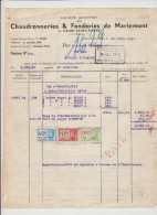 HAINE SAINT PIERRE - CHAUDRONNERIES/FONDERIES DE MARIEMONT - FACTURE - 1943 - Straßenhandel Und Kleingewerbe
