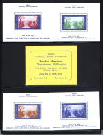 United States Swedish American Tercentenary Exhibition Complete Booklet With 4 Blocks  MNH/** - Event Covers