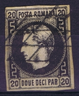 Romania: Mi Nr 16 X  Used  Thick Paper - 1858-1880 Moldavia & Principato