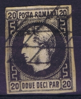 Romania: Mi Nr 16 X  Used  Thick Paper - 1858-1880 Moldavia & Principado