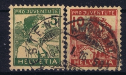 Switserland Pro Juventute  1915 Mi 128 - 129 Used - Gebruikt